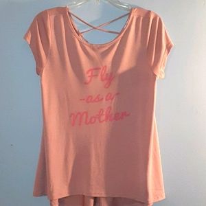 Fly as a Mother Alya Pink Blush Maternity Top Sz S